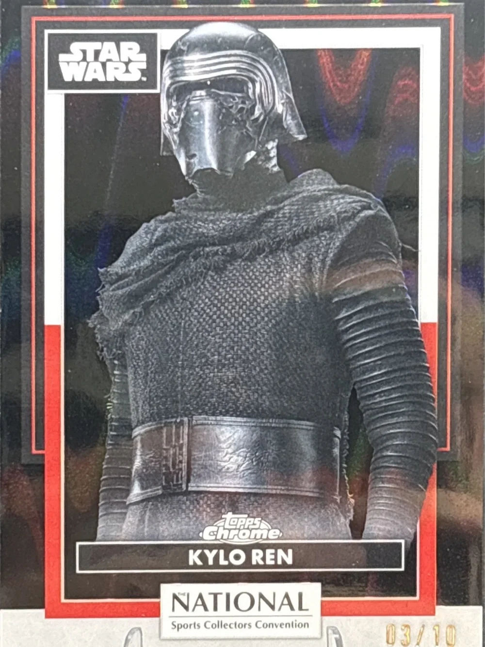 Topps Star Wars Kylo Ren Chrome Trading Card - National Convention LE 3/10